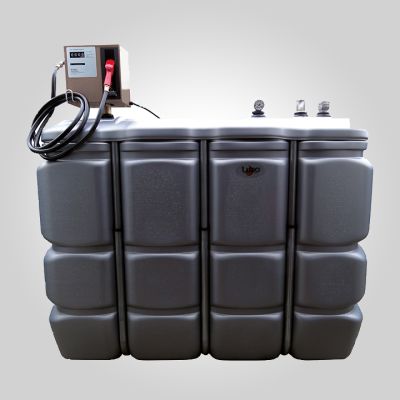 Citerne PEHD D.E 2000 l avec kit gasoil 230v type cube -débit 80 l/mn