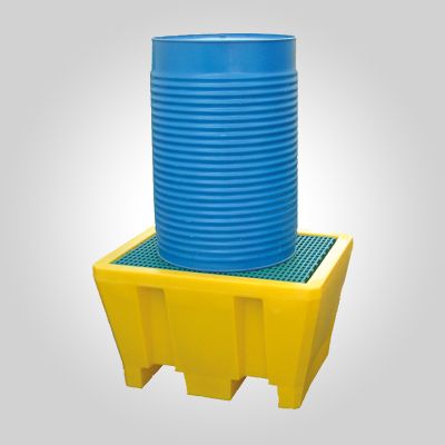 Bac de rétention polyéthylène 200 l - 1 fût cail. plastique