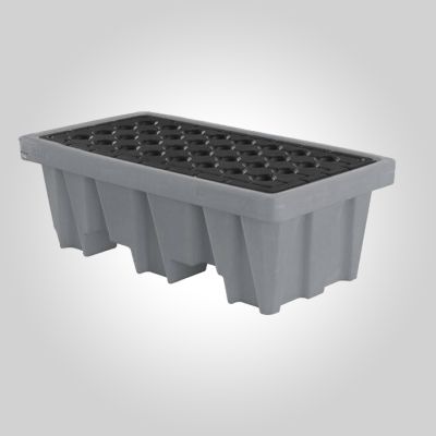 Bac de rétention polyéthylène 2 fûts 410 l cail. plastique