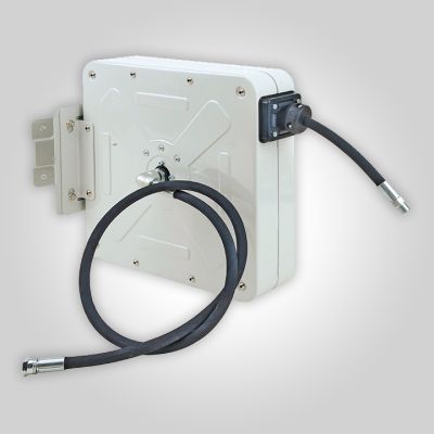 Enrouleur huile carrossé orientable acier 15 m - 160 bar - 1/2"