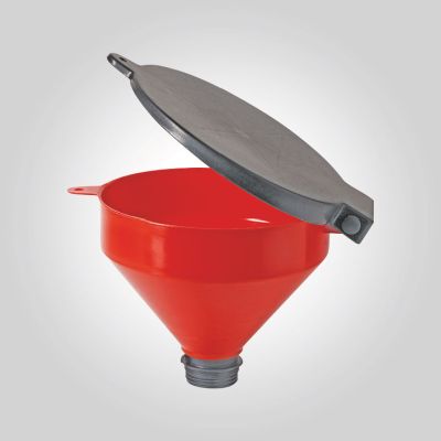 Entonnoir plastique de récupération avec couvercle 2"