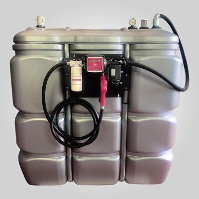 Citerne PEHD D.E 1500 l avec platine gasoil 230v - débit 60l/mn